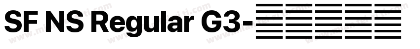 SF NS Regular G3字体转换